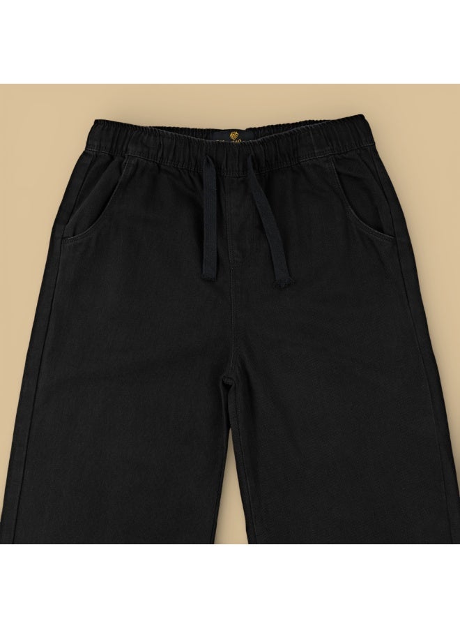 MARWAN Baby Denim Baggy Long Pants with Elastic Waistband and Drawstring - Image 3